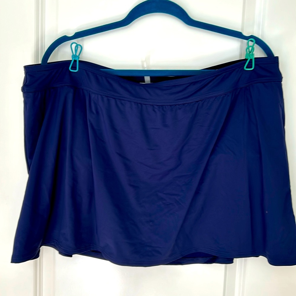 Lands' End Women's Navy Blue Swim Skirt